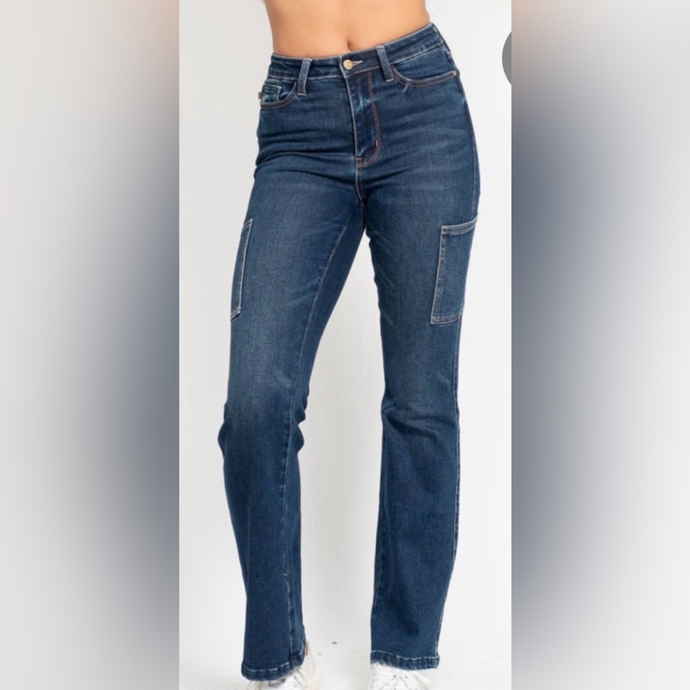 NWT Judy Blue High Waist Cargo Jeans